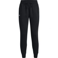 Spodnie sportowe damskie Under Armour Ua Rival Fleece Jogger. Czarne spodnie sportowe damskie Under Armour, uniwersalny, bez wzorów, z bawełny, na fitness i siłownię. Za 358.00 zł.