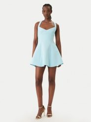 Bardot Sukienka koktajlowa Deserae Halter Neck 60380DB Błękitny Regular Fit. Niebieskie sukienki damskie Bardot, bez wzorów, z syntetyku, wizytowe, bez ramiączek. Za 699.99 zł.