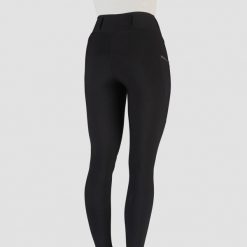 Damskie legginsy jeździeckie z pełną przyczepnością EQPRO Perfection EP. Czarne legginsy damskie HORKA, bez wzorów, z dzianiny. Za 321.50 zł.