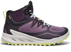 Buty damskie Keen Zionic Mid WP Black Plum/Daiquiri Green. Fioletowe obuwie trekkingowe damskie 909, z materiału, bez zapięcia. Za 597.99 zł.