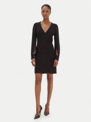 Rinascimento Sukienka koktajlowa CFC0126535003 Czarny Slim Fit. Czarne sukienki damskie Rinascimento, bez wzorów, z syntetyku, wizytowe, bez ramiączek. Za 619.99 zł.