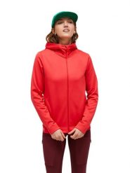 Bluza Peak Performance damska Rider Tech Zip Hood czerwona - M. Czerwone bluzy damskie Peak Performance, m, bez wzorów, z elastanu, bez kaptura. Za 619.00 zł.