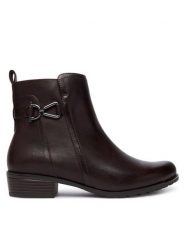 Caprice Botki 9-25403-45 Brązowy. Brązowe botki damskie Caprice, ze skóry, bez obcasa, na płaskiej podeszwie, bez zapięcia. Za 489.99 zł.