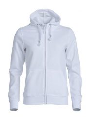 Clique Basic Hoody Full Zip Women - rozpinana bluza z kapturem – white. Białe bluzy damskie CLIQUE, s, bez wzorów, z bawełny, z kapturem. Za 187.23 zł.