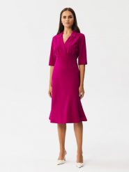 Stylove Sukienka w kolorze różowym rozmiar: XXL. Różowe sukienki damskie Stylove, bez wzorów, bez ramiączek. Za 224.45 zł.