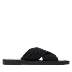 Klapki Big Star Shoes. Czarne klapki damskie BIG STAR SHOES, bez wzorów, bez obcasa, bez zapięcia. Za 69.99 zł.