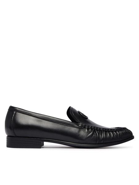 Guess Mokasyny FLTBEA LEA14 Czarny. Czarne mokasyny damskie Guess, ze skóry, bez obcasa. Za 584.99 zł.
