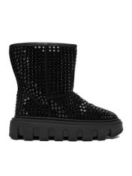 Eva Minge Śniegowce EO-NIKI-LT1748-1 Czarny. Czarne śniegowce damskie Eva Minge, ze skóry. Za 329.99 zł.