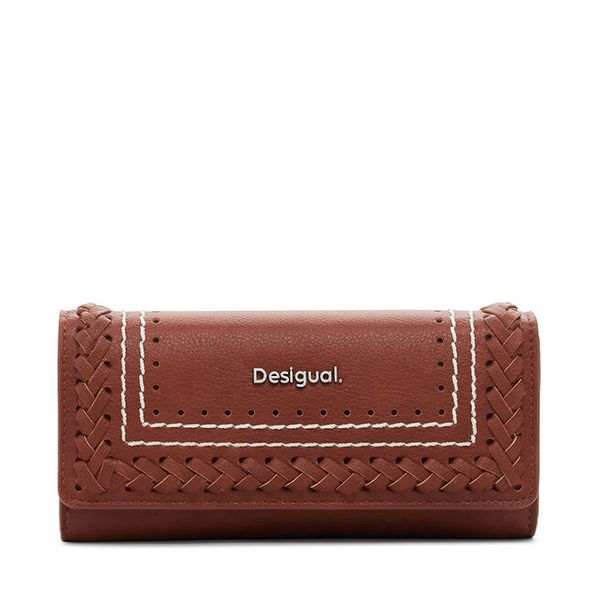 Portfel Desigual. Brązowe portfele damskie Desigual, bez wzorów. Za 139.99 zł.