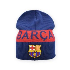 Czapka zimowa FC Barcelona - oficjalna licencjonowana. Niebieskie czapki damskie FC BARCELONA, na zimę, bez wzorów. Za 79.00 zł.