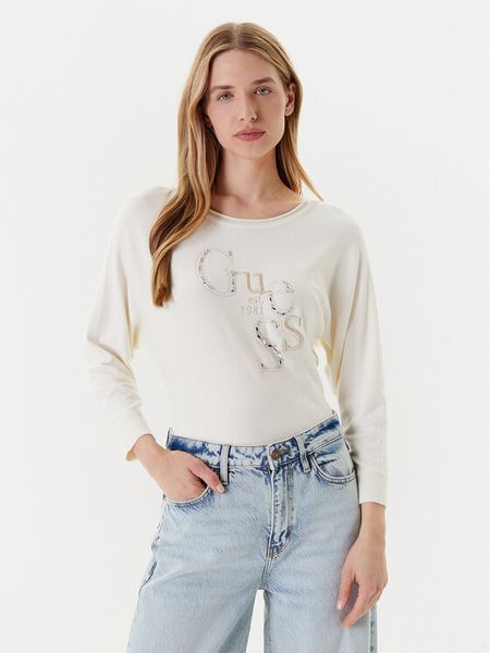 Guess Sweter W5YR22 Z2NQ2 Écru Regular Fit. Swetry klasyczne damskie Guess, xxl, z wiskozy, bez kołnierzyka. Za 239.99 zł.