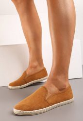 Brązowe Tenisówki Espadryle Slip On Na Płaskiej Podeszwie Liodelia. Brązowe espadryle damskie Born2be, na lato, z jeansu, bez zapięcia, tenisowe. Za 44.99 zł.