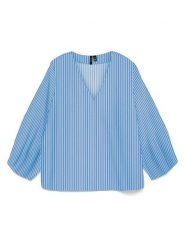 Vero Moda Bluzka w kolorze błękitnym rozmiar: XS. Niebieskie bluzki damskie Vero Moda, xs, bez wzorów, bez kołnierzyka, bez ramiączek. Za 56.93 zł.