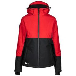 Damska Kurtka Narciarska Jaclyn DLX. Czerwone kurtki sportowe damskie Trespass, m, z aplikacjami, z materiału, z kapturem. Za 1,663.99 zł.