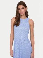 ONLY Sukienka letnia Celle 15369284 Niebieski Regular Fit. Niebieskie sukienki damskie Only, bez wzorów, z syntetyku, bez ramiączek. Za 149.99 zł.