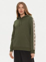 Guess Bluza Carla V4YQ11 KB3P2 Zielony Regular Fit. Zielone bluzy damskie Guess, l, z aplikacjami, z syntetyku, bez kaptura. Za 299.99 zł.