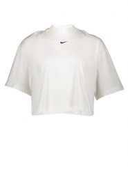 Nike Koszulka "Essentials Mock" w kolorze białym rozmiar: S. Białe koszulki damskie Nike, s, bez wzorów, z bawełny, bez kołnierzyka, bez ramiączek. Za 109.78 zł.