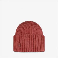 Czapka BUFF Knitted Beanie Rutger. Brązowe czapki damskie Buff, bez wzorów. W wyprzedaży za 95.94 zł.