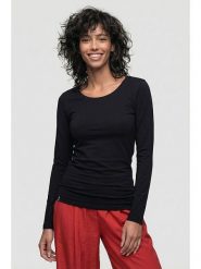 Alife and kickin Koszulka "Evelyn" w kolorze czarnym rozmiar: XS. Czarne bluzki damskie Alife and Kickin, xs, bez wzorów, bez kołnierzyka, bez ramiączek. Za 60.99 zł.