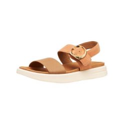 Sandały GEOX D XAND 2S Pomarańczowy. Brązowe sandały damskie Geox, bez wzorów, ze skóry, bez obcasa, bez zapięcia. Za 424.99 zł.