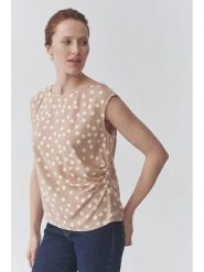 TATUUM Bluzka "Kobie" w kolorze beżowym rozmiar: 34. Brązowe bluzki damskie TATUUM, s, bez wzorów, z wiskozy, klasyczne, bez kołnierzyka, bez ramiączek. Za 69.58 zł.