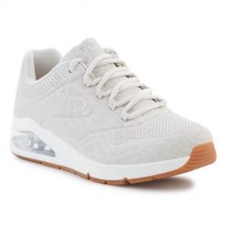 Buty do chodzenia damskie Skechers 155642OFWT. Białe obuwie sportowe damskie Skechers, z materiału, bez zapięcia, trekkingowe. Za 481.00 zł.