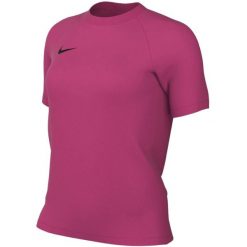 Koszulka damska Nike Dri-Fit Park VIII. Czerwone bluzki damskie Nike, bez wzorów, z materiału, sportowe, bez kołnierzyka, bez ramiączek. Za 66.99 zł.