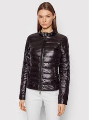 Patrizia Pepe Kurtka puchowa CO0178/A503-K103 Czarny Regular Fit. Czarne kurtki damskie Patrizia Pepe, bez wzorów, z puchu, bez kaptura. Za 779.99 zł.