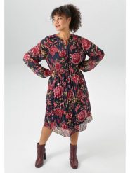 Aniston Sukienka w kolorze czarno-czerwonym rozmiar: 50. Czarne sukienki damskie Aniston, bez wzorów, bez ramiączek. Za 120.95 zł.