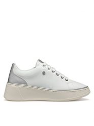 Geox Sneakersy D Sunnetty D55YHA 054AJ C0007 Biały. Białe obuwie sportowe damskie Geox, ze skóry, bez zapięcia. Za 269.99 zł.
