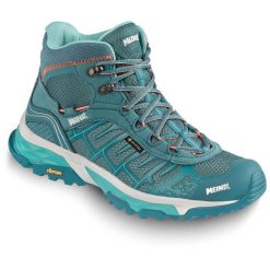 Buty turystyczne damskie Meindl Finale Lady Mid z membraną Gore -Tex. Niebieskie obuwie trekkingowe damskie MEINDL, z gore-texu, bez zapięcia. W wyprzedaży za 769.30 zł.