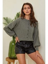 So Cachemire Kardigan "Hatvan" w kolorze khaki rozmiar: M. Brązowe kardigany damskie So Cachemire, m, bez wzorów, z kaszmiru. Za 152.99 zł.