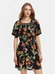 Roxy Sukienka letnia ERJWD03869 Czarny Regular Fit. Czarne sukienki damskie Roxy, bez wzorów, z wiskozy, bez ramiączek. Za 209.99 zł.