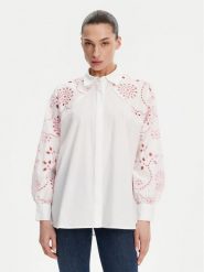 French Connection Koszula 72YBB Biały Relaxed Fit. Białe koszule damskie French Connection, xl, bez wzorów, z bawełny, bez kołnierzyka, bez ramiączek. Za 259.99 zł.