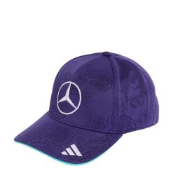 CZAPKA KIEROWCY MERCEDES-AMG PETRONAS FORMULA 1 TEAM VANDA BLOOM. Fioletowe czapki z daszkiem damskie Adidas, bez wzorów, z materiału. Za 239.00 zł.