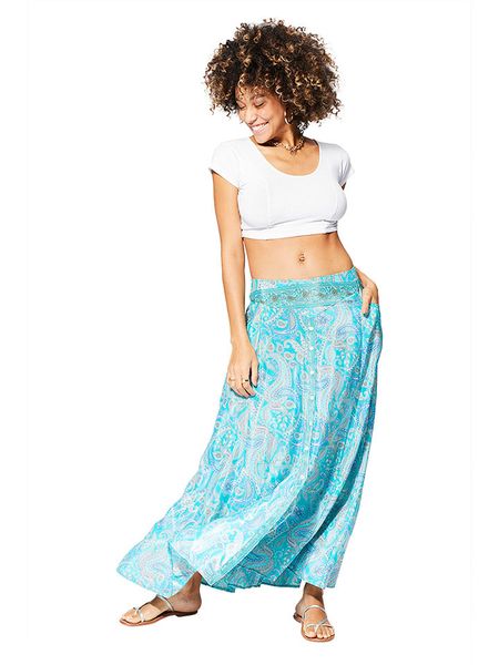 Aller Simplement Spódnica w kolorze turkusowym rozmiar: 34-40. Niebieskie spódnice damskie Aller Simplement, bez wzorów, klasyczne, maxi. Za 88.45 zł.