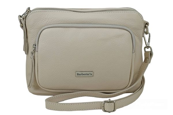 Listonoszka damska codzienna - Beżowa jasna. Brązowe shopper bag Barberinis, bez wzorów, ze skóry, małe, bez dodatków. Za 237.99 zł.