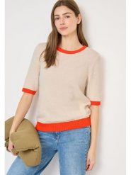 Cecil Sweter w kolorze pomarańczowo-beżowym rozmiar: M. Brązowe swetry klasyczne damskie Cecil, m, bez kołnierzyka. Za 141.19 zł.