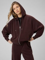 4F Bluza dresowa regular z modalem damska - brązowa XL. Brązowe bluzy damskie 4F, s, bez wzorów, z dresówki. Za 199.99 zł.