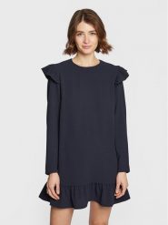 Pepe Jeans Sukienka koktajlowa Dorothy PL953123 Granatowy Regular Fit. Niebieskie sukienki damskie Pepe Jeans, bez wzorów, z jeansu, wizytowe, bez ramiączek. Za 299.99 zł.