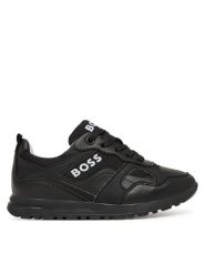 BOSS Sneakersy J52804 M Czarny. Czarne buty sportowe chłopięce Boss, z materiału, bez zapięcia. Za 649.99 zł.