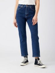 Wrangler Dżinsy "Wild West Canyon Lake" - Regular fit - w kolorze granatowym rozmiar: W40/L32. Niebieskie jeansy damskie Wrangler, z podwyższonym stanem. Za 122.96 zł.