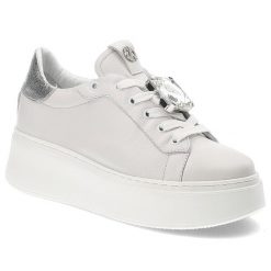 Białe Sneakersy Carinii Wygodne Sportowe Obuwie Damskie. Białe obuwie sportowe casual damskie Carinii, z materiału. Za 629.00 zł.