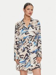 Guess Sukienka koszulowa W4YK0E WGFU2 Niebieski Regular Fit. Niebieskie sukienki damskie Guess, z aplikacjami, z wiskozy, bez ramiączek. Za 399.99 zł.