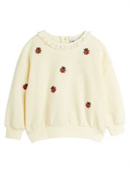 MINI RODINI Bluza 2522010711 Biały Regular Fit. Białe bluzy dziewczęce Mini Rodini, bez wzorów, z bawełny, bez ramiączek, bez kaptura. Za 199.99 zł.