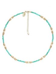 U.S. Polo Assn. Pozłacany naszyjnik z kamieniami szlachetnymi - dł. 37 cm rozmiar: onesize. Białe naszyjniki damskie U.S. Polo Assn., z agatem, metalowe. Za 108.99 zł.