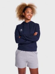 Bluza damska z kapturem Hummel Go 2.0. Niebieskie bluzy damskie Hummel, xl, bez wzorów, z bawełny, z kapturem. Za 233.50 zł.