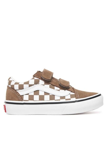 Vans Tenisówki Old Skool VN000CYA1NU1 Brązowy. Brązowe buty sportowe chłopięce Vans, ze skóry, bez zapięcia. Za 159.99 zł.