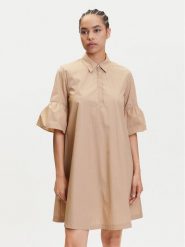 Marella Sukienka koszulowa Medicea 2515221192 Écru Relaxed Fit. Sukienki damskie Marella, bez wzorów, z bawełny, bez ramiączek. Za 589.99 zł.