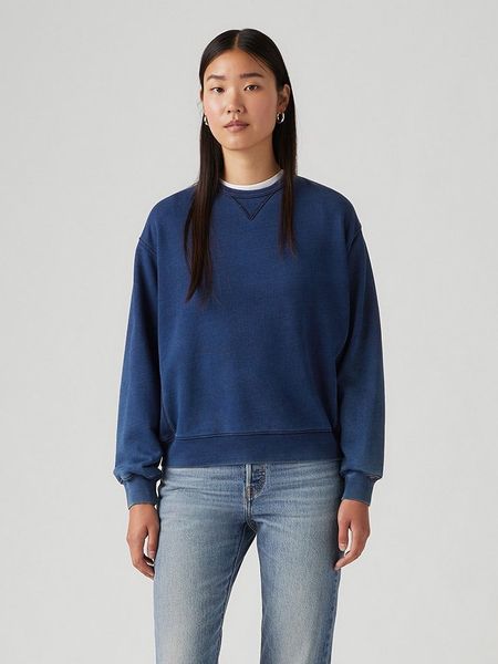 Levi's Bluza w kolorze granatowym rozmiar: S. Niebieskie bluzy damskie Levi's, s, bez wzorów, z bawełny, bez kaptura. Za 110.04 zł.